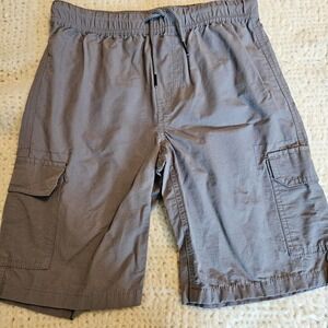 Nautica Boys Cargo Shorts Size 12 Gray Kids Large Pockets Lightweight